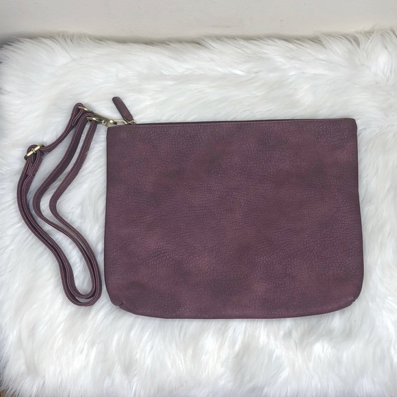 Free People Handbags - Free People Vegan Leather Purple Laptop Bag